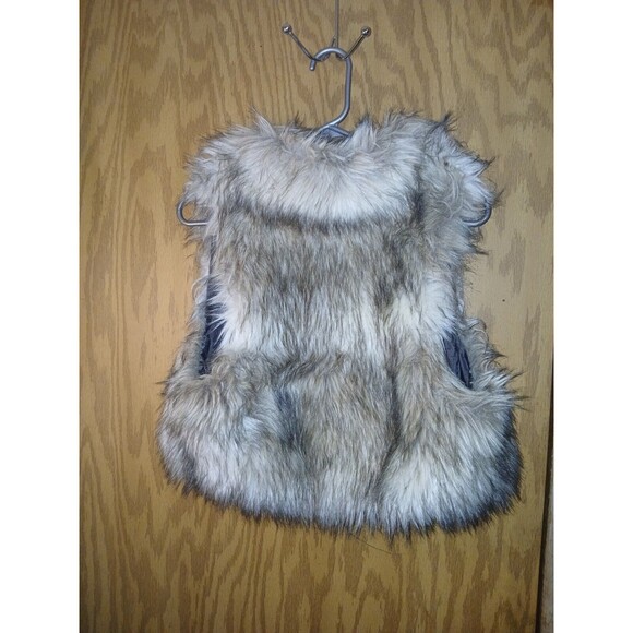 Ann Taylor Loft Vest Faux Fur Women's Size Medium Lined 24×15 - Picture 2 of 11